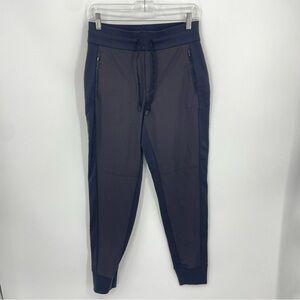 Athleta HEADLANDS HYBRID trek JOGGER black brown rip stop pants 4 s/486183